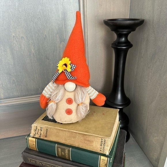 Fall Harvest Autumn Festival Decor Sunflower Plush Gnome Doll Swedish Tomte NWOT - Picture 1 of 9